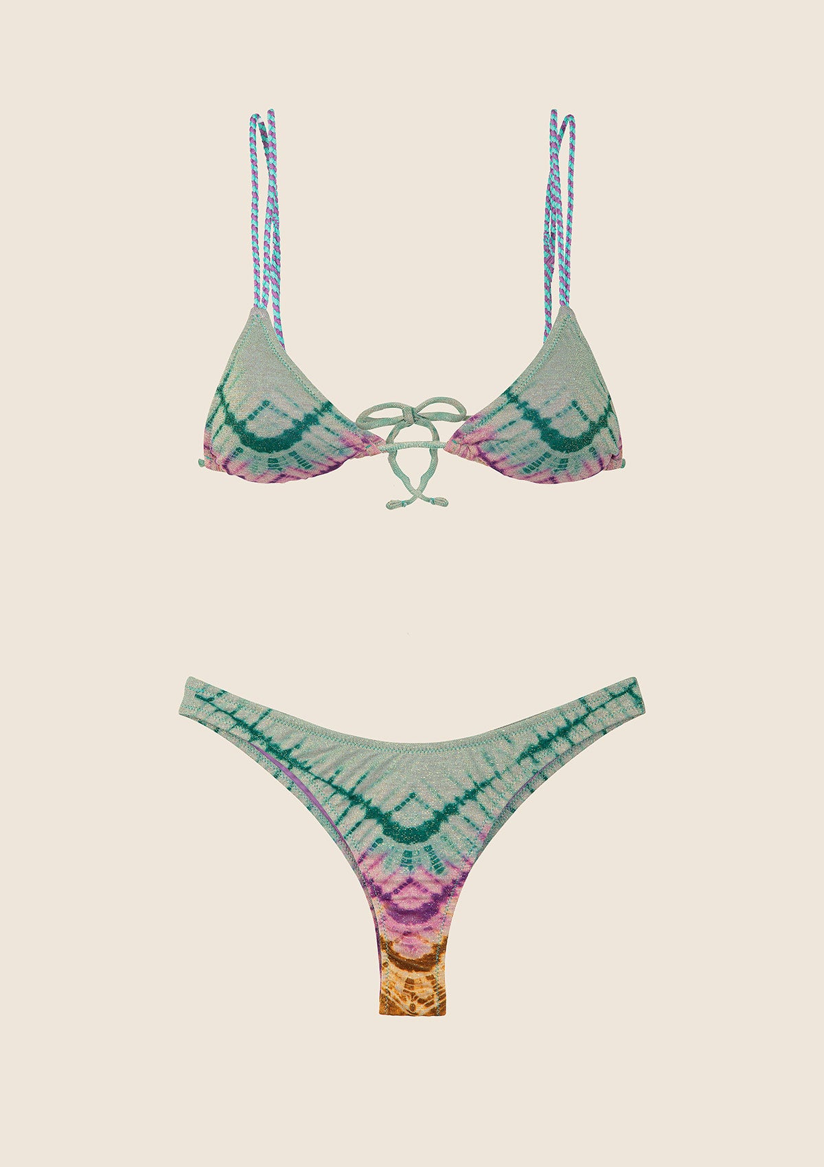 Bikini Donna F**K Triangolo con Slip Americano Fisso Fantasia 0920-X10