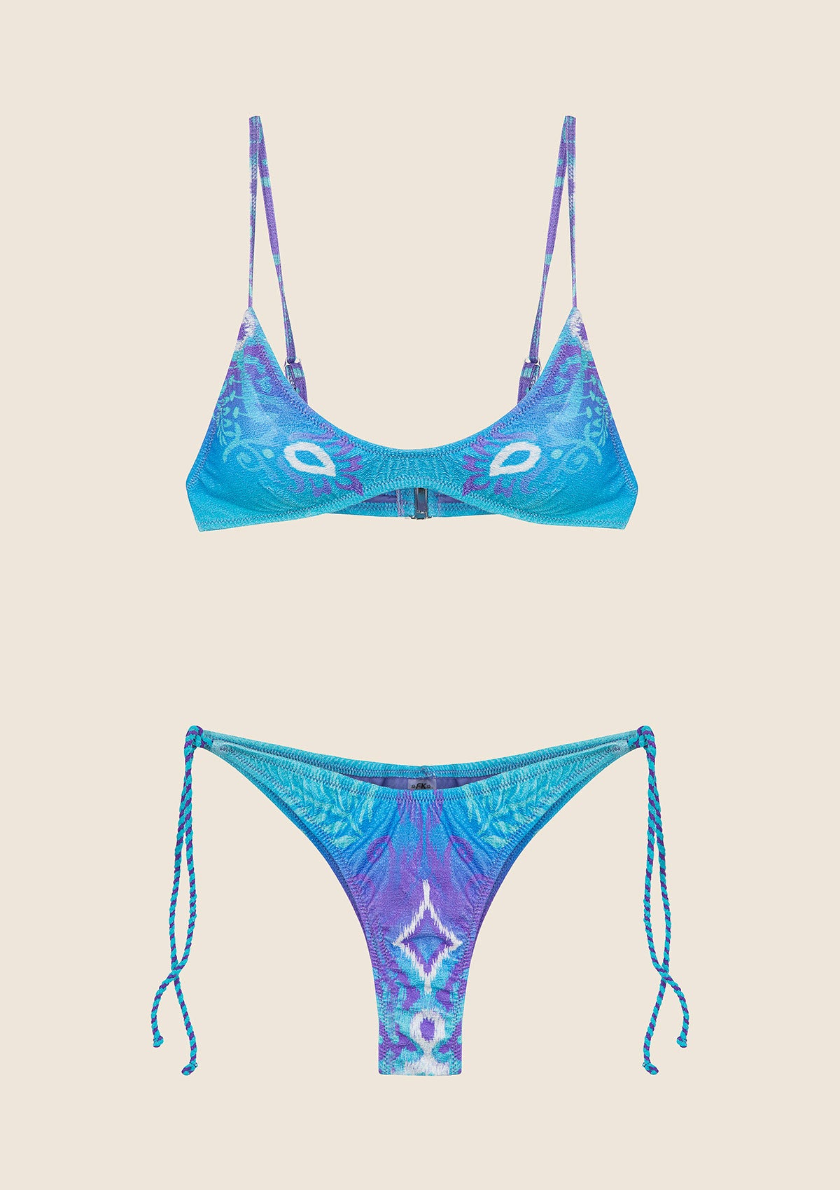 Image of Bikini Donna F**K Top con Slip Americano Fisso Fantasia 1021-X56