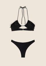 Bikini Donna F**K Fascia con Perizoma Nero 1123-BK