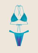 Bikini Donna F**K Triangolo con Slip Brasiliano Fisso Fantasia 1131-X46