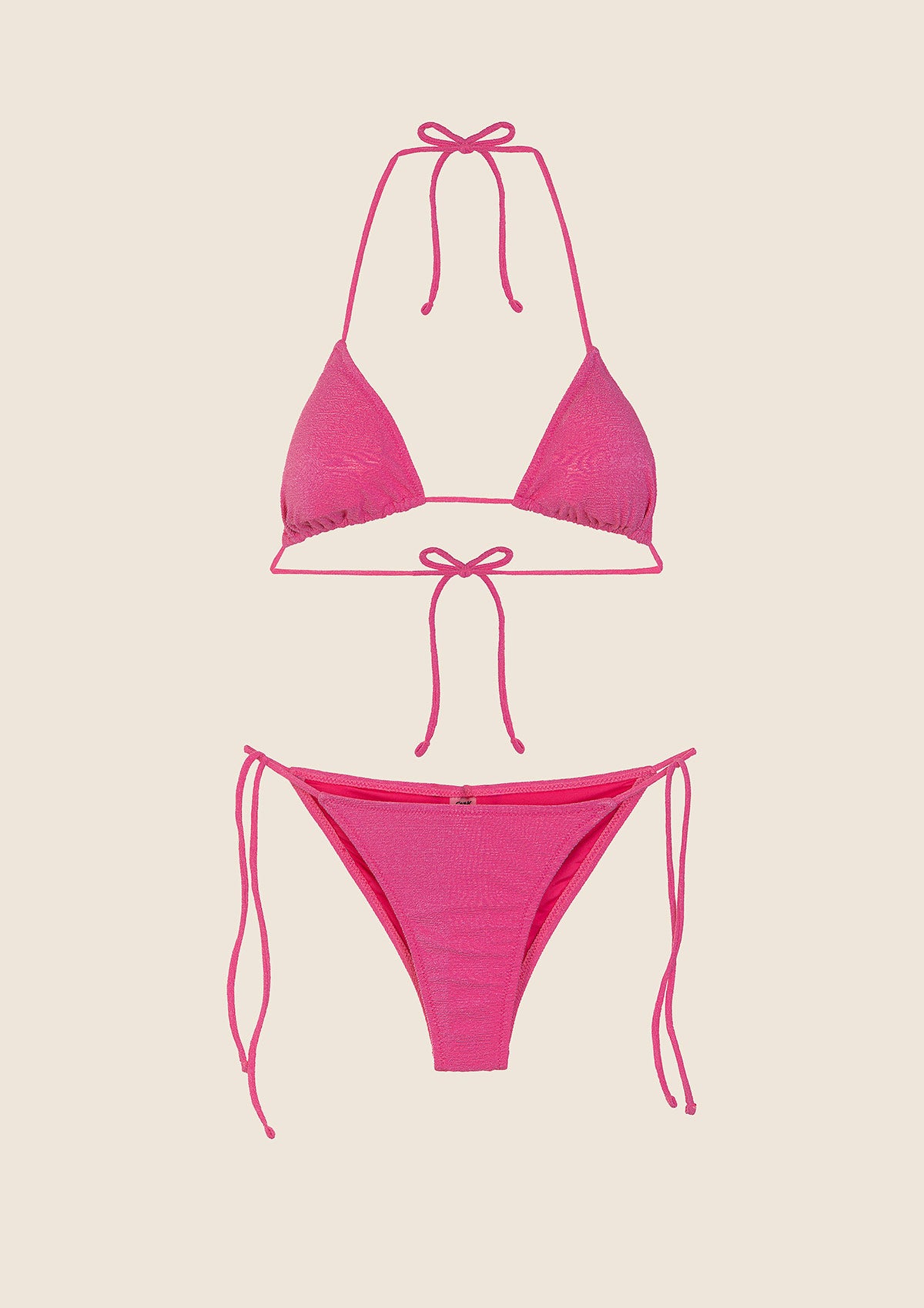 Image of Gruaja Bikini F ** K Trekëndësh me Fuchsia Brifet e Rregullueshme të Fuchsia 1140-FX