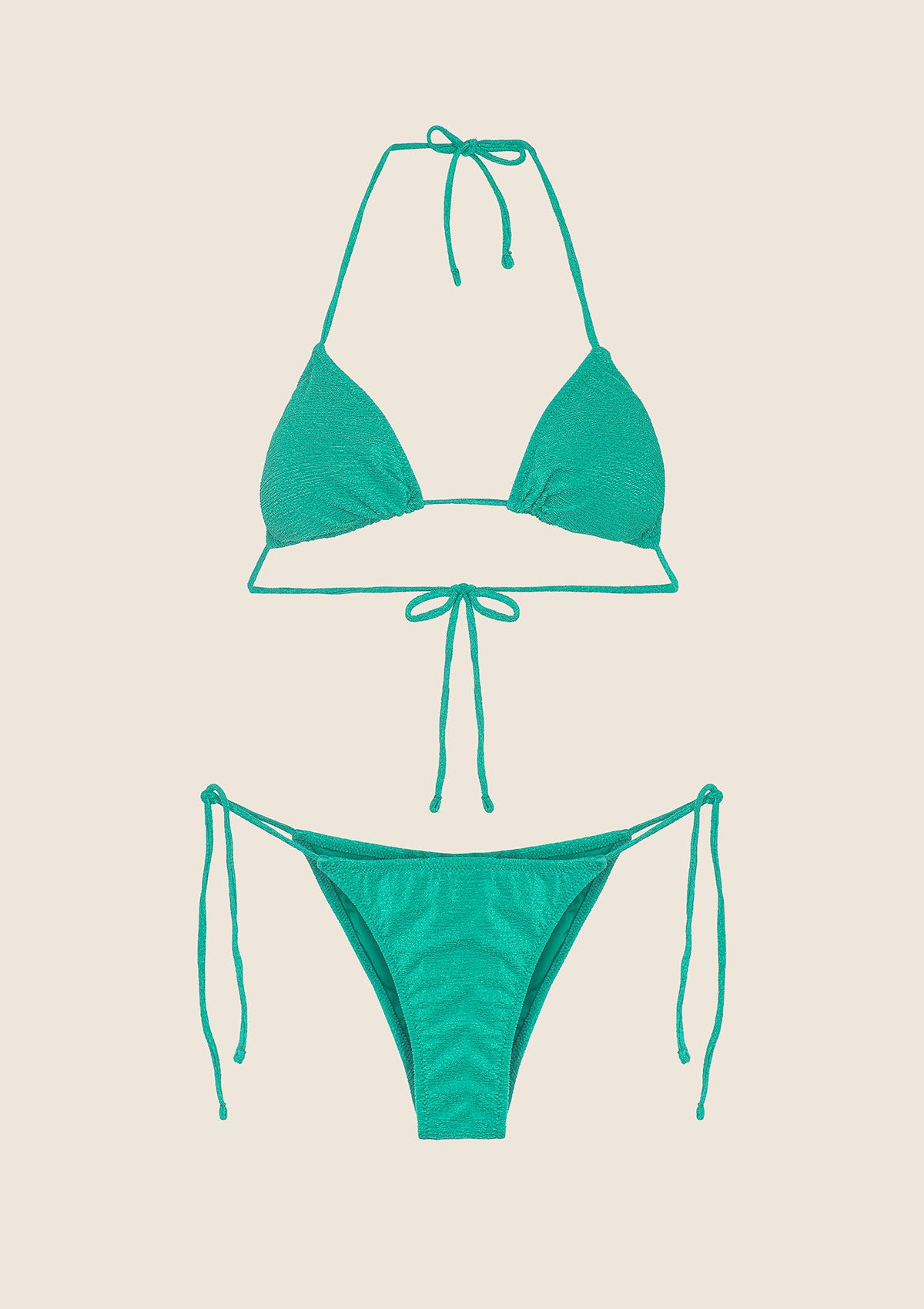 Mujer bikini F**K Triángulo con Slip Green ajustable 1140 -gn