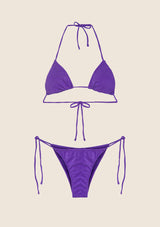 Bikini Donna F**K Triangolo con Slip Regolabile Viola 1140-PR