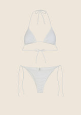 Bikini Donna F**K Triangolo con Slip Regolabile Bianco 1140-WH