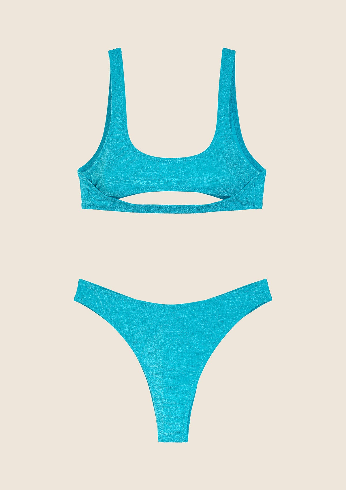 Image of Mujer bikini F**K Cubrir con Slip Top Life Turquoise 1144-TQ