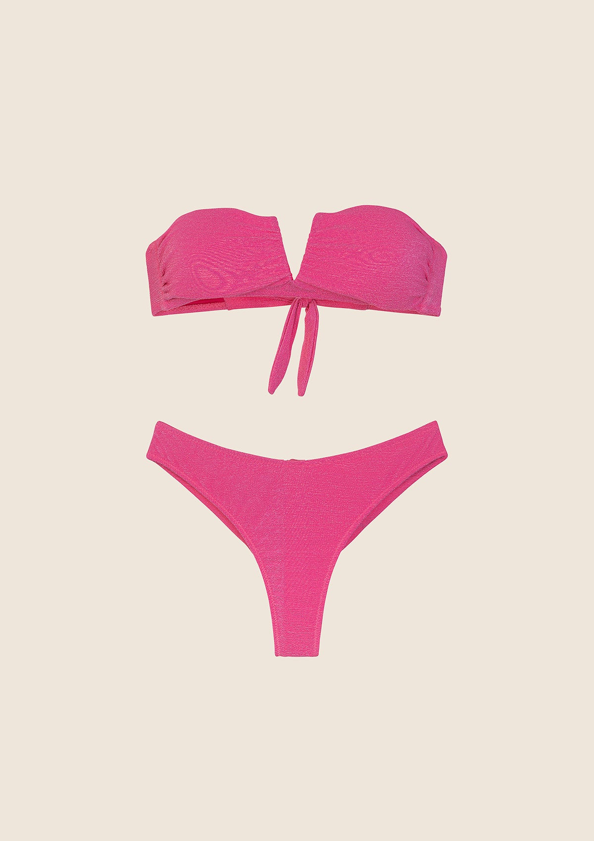 Gruaja Bikini F ** K V Band me Ferretto dhe Fiks Amerikan Slip Fuchsia 1145-FX