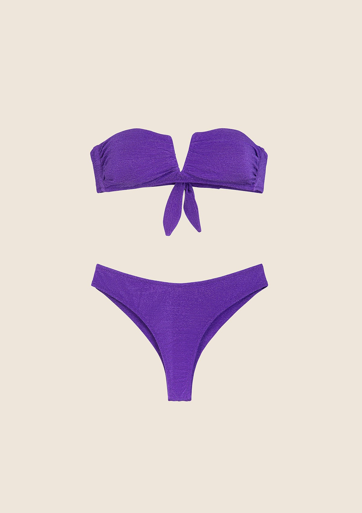 Bikini Donna F**K Viola 1145-PR: Fascia a V con Ferretto e Slip Americano Fisso