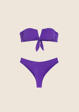 Bikini Donna F**K Fascia a V con Ferretto e Slip Americano Fisso Viola 1145-PR