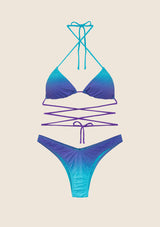 Bikini Donna F**K Triangolo con Slip Americano Fisso Degradè 1151-X46