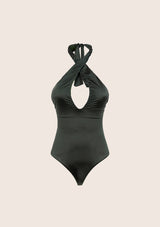 Monokini Donna F**K Verde Militare 1361-MG