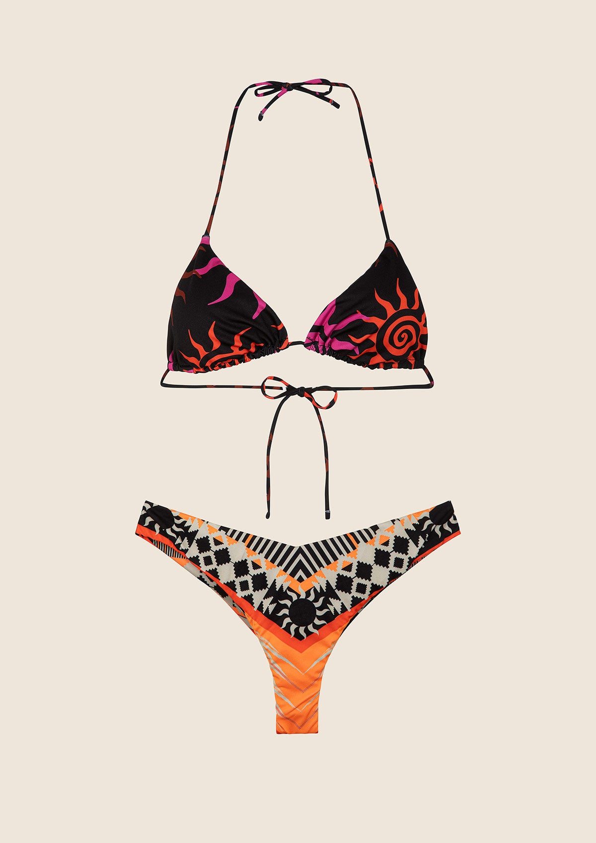 Image of Bikini Donna F**K Triangolo con Slip Americano Fisso Fantasia 2112-X06