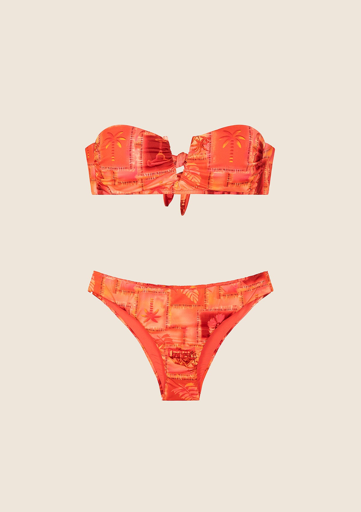 Bikini Donna F**K Fascia a V con Ferretto e Slip Fisso Fantasia 2135-X16