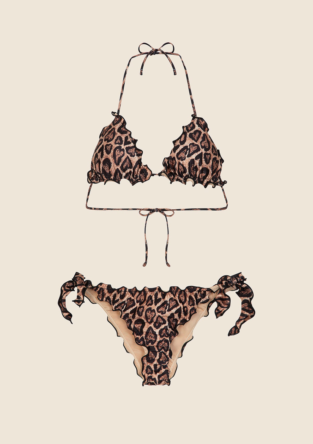Image of Bikini Donna F**K Triangolo con Slip Regolabile Fantasia 2200-X26