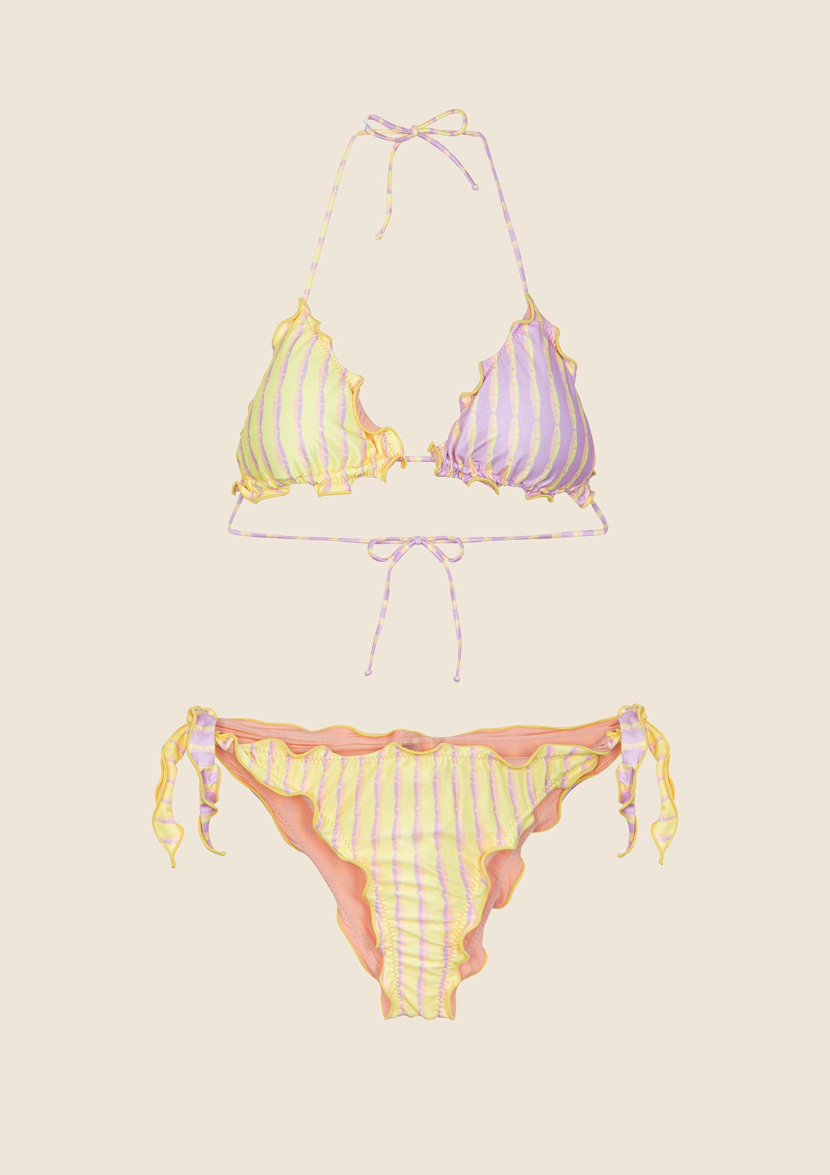 Image of Bikini Donna F**K Triangolo con Slip Regolabile Fantasia 2202-X37