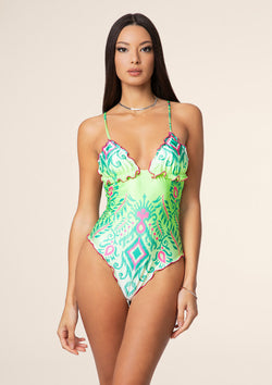 Monokini Nero F**K FK25-1931 - Costume Intero Donna In Lycra Rigata Lucida, Con Imbottitura Estraibile | Costume Estate Elegante E Sensuale