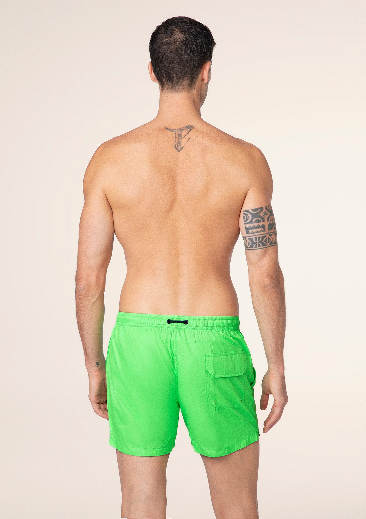 Pantallona të shkurtra burra f ** k fluo jeshile m01bu02-fg