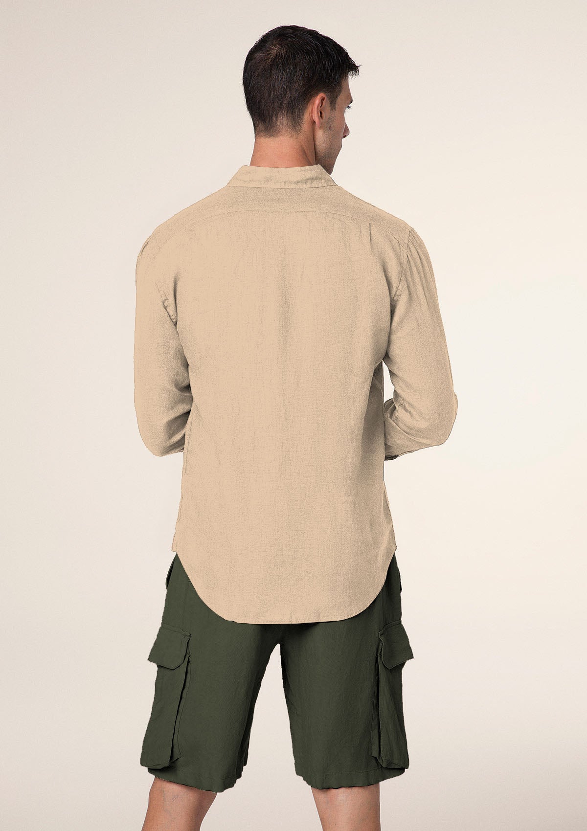 Këmishë për burra f ** k bezhë m01cl40-bg