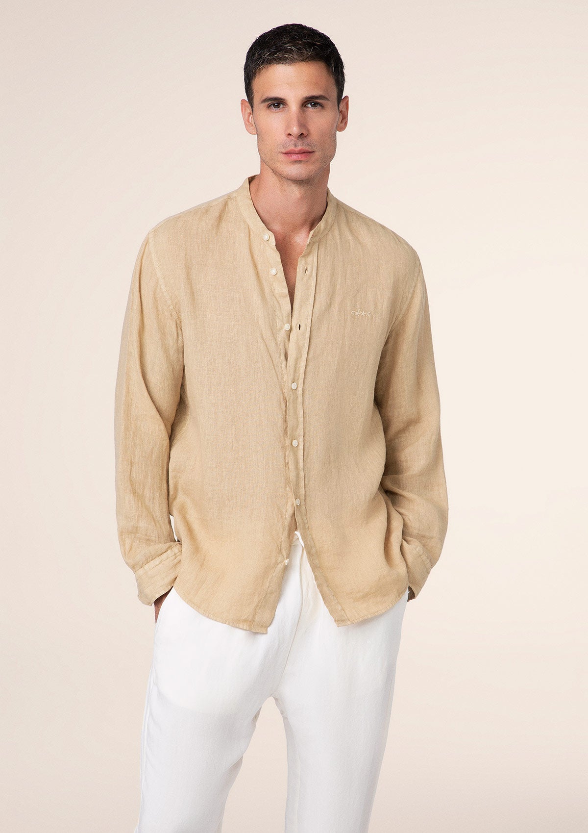 Άνδρας πουκάμισο F**K Μπεζ m01cl41-bg