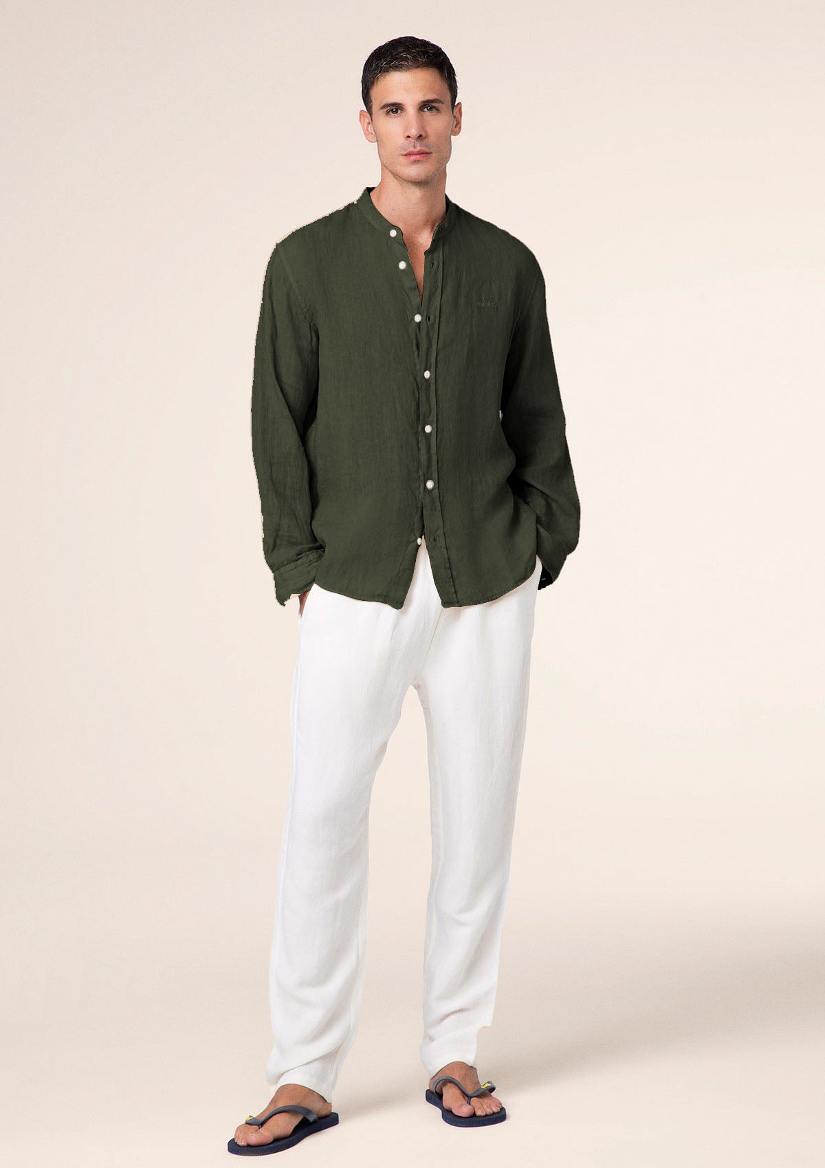 Άνδρας πουκάμισο F**K Στρατιωτικό πράσινο M01CL41-MG