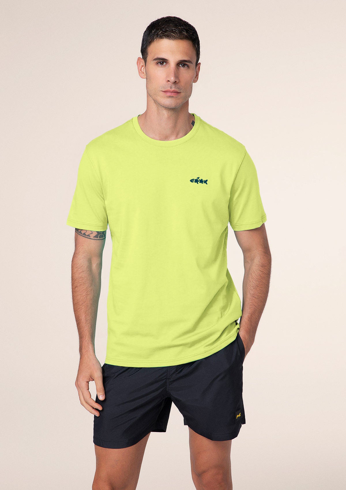 T-shirt për burra f ** k Fluo të verdhë M01TS70-FY