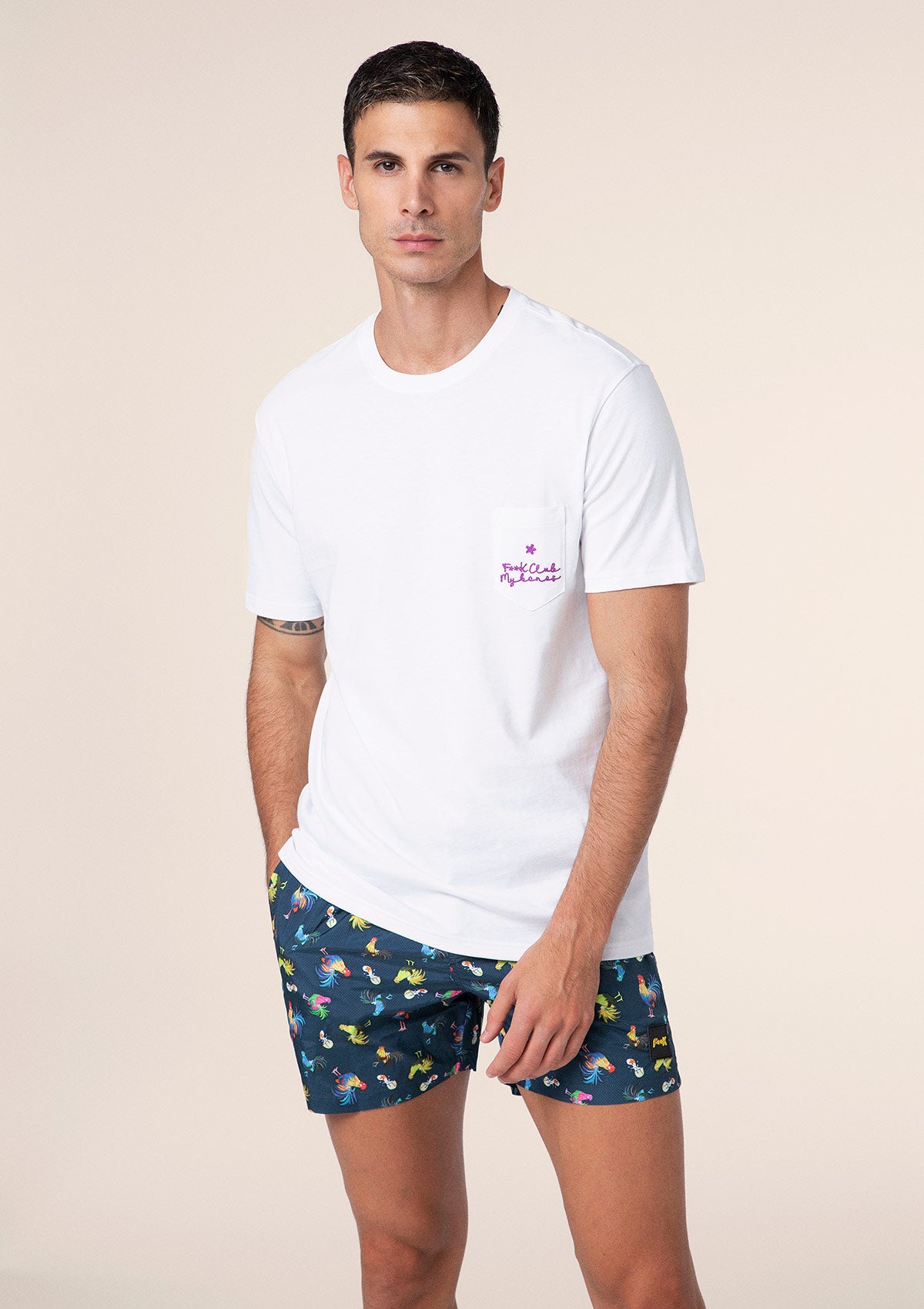 Męska koszulka F**K Biały M01TS72-WH