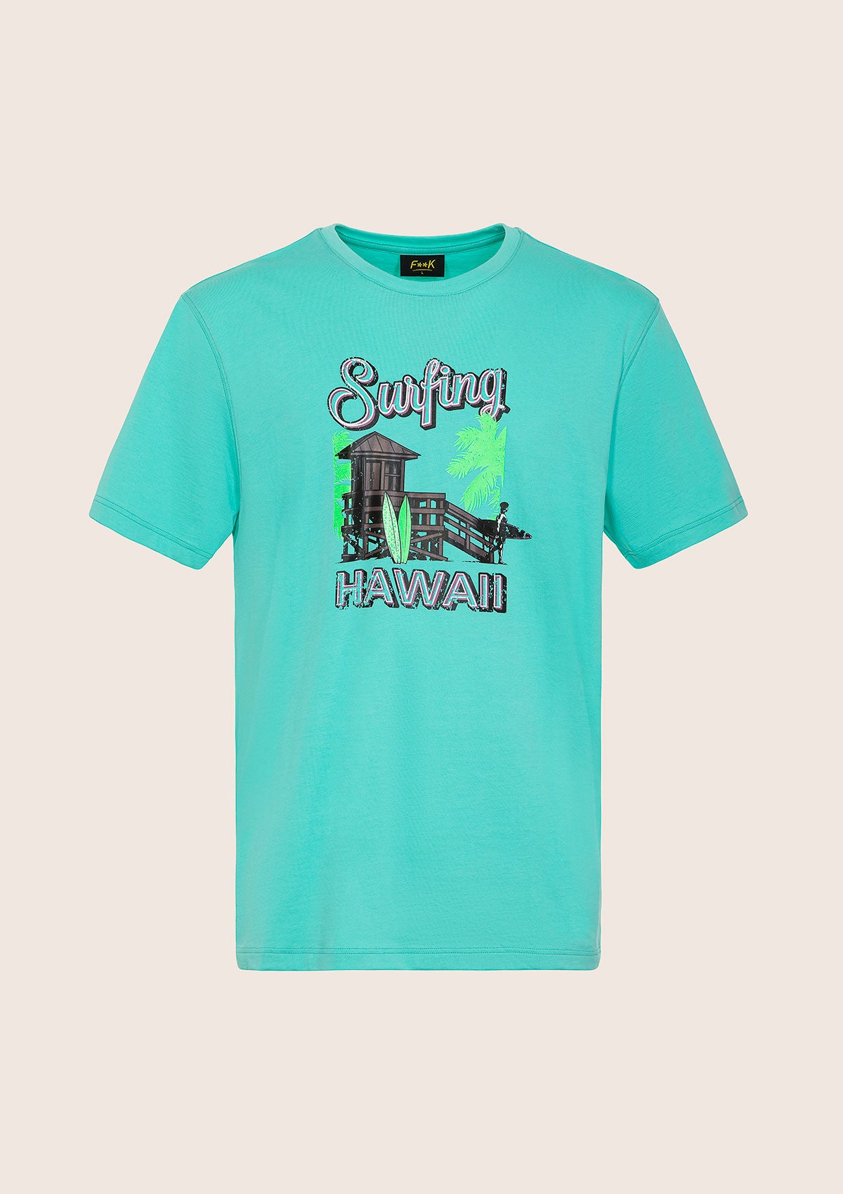 T-Shirt Uomo F**K Verde Acqua M01TS74-AQ