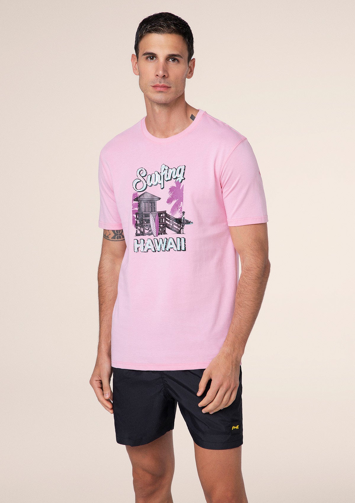 T-Shirt Uomo F**K Rosa M01TS74-PK