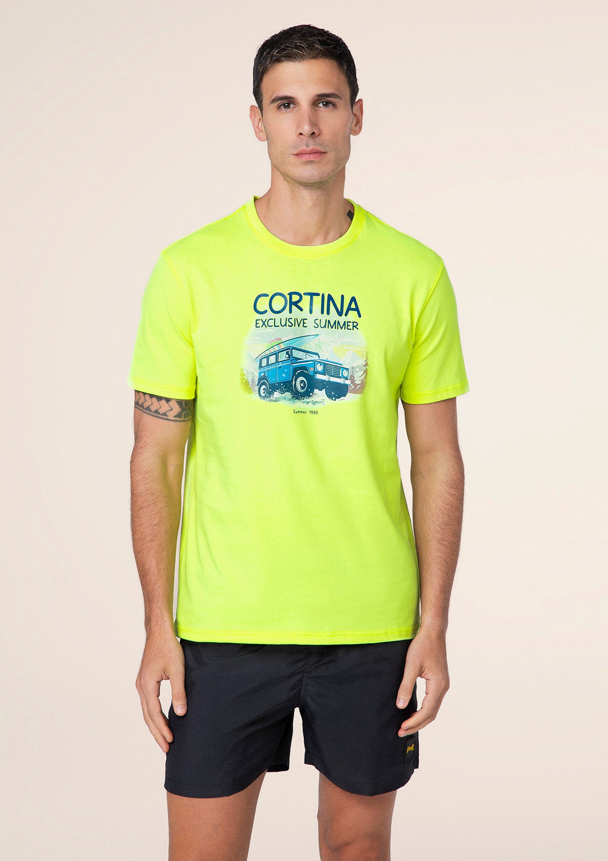 Men's T-shirt F**K Fluo yellow m01s86-fy