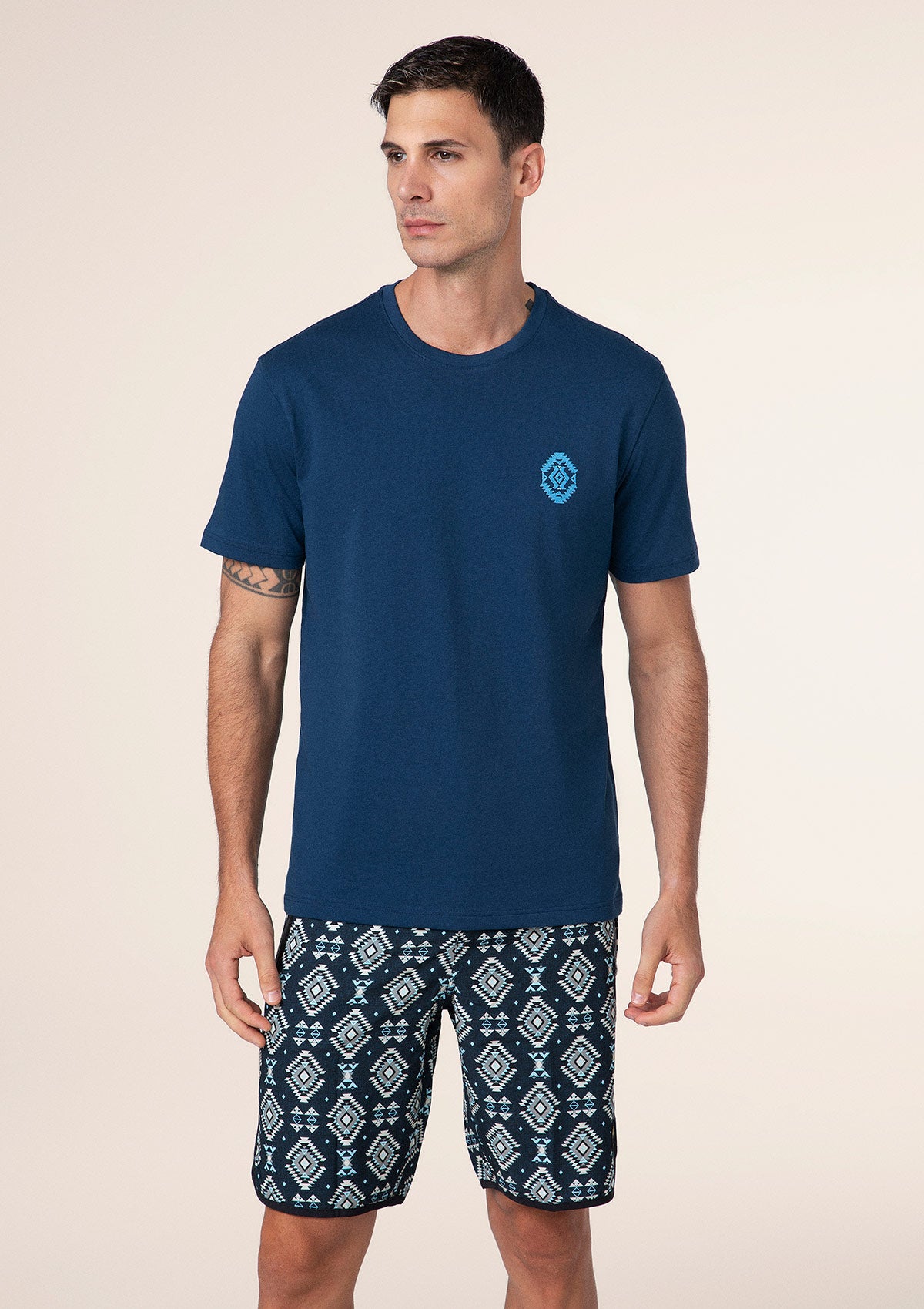 Camiseta para hombres F**K Azul M01TS90-BU