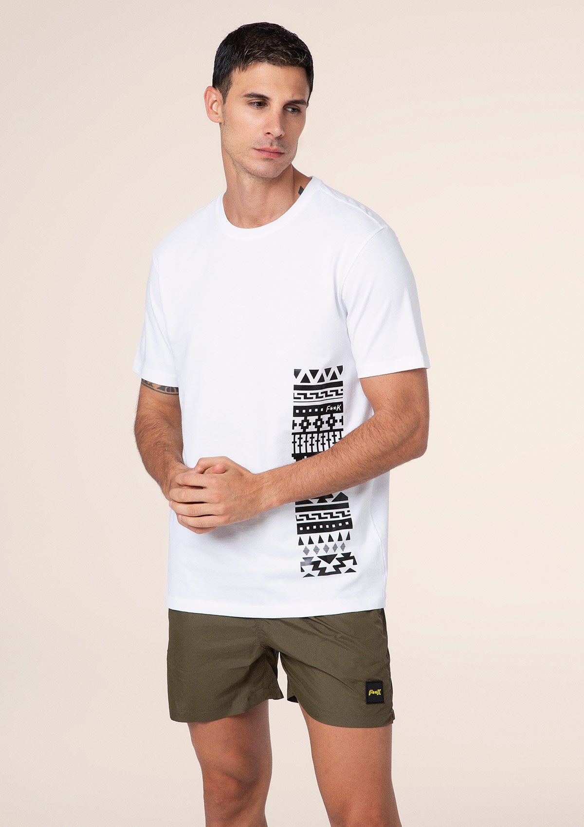 Camiseta para hombres F**K White M01TS95-WH