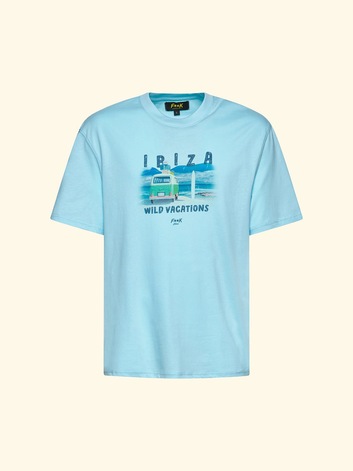 Image of Camiseta de hombre F**K Celeste SM6008-CL
