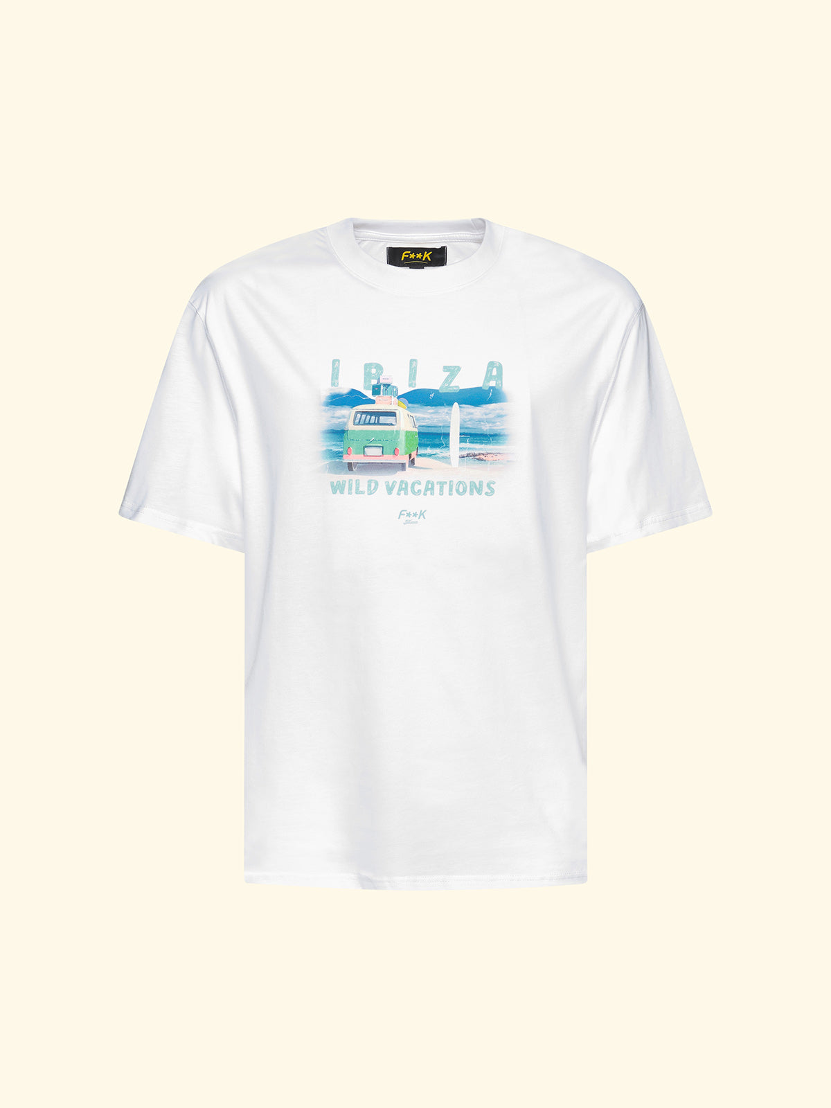 Image of Men's T-Shirt F**K White SM6008-WH