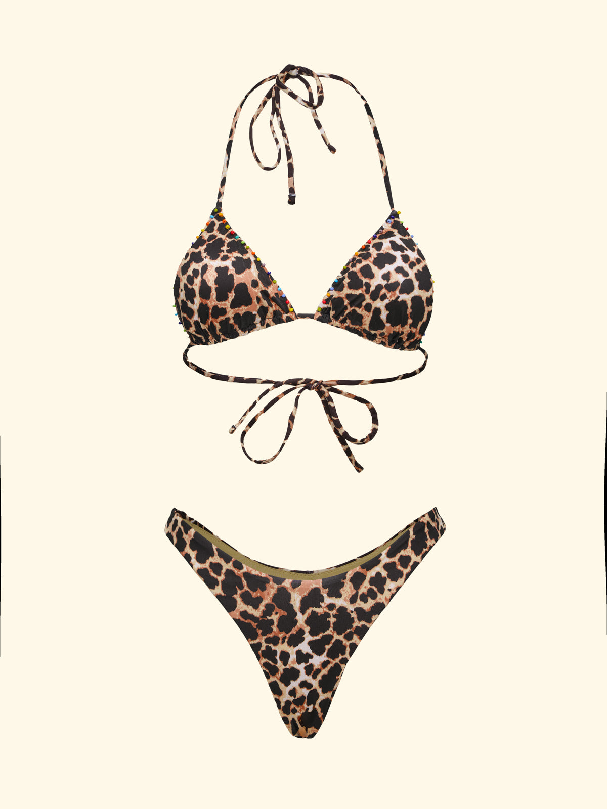 Image of Bikini Donna F**K Triangolo  con Slip Americano Fisso Fantasia SW0100-X01