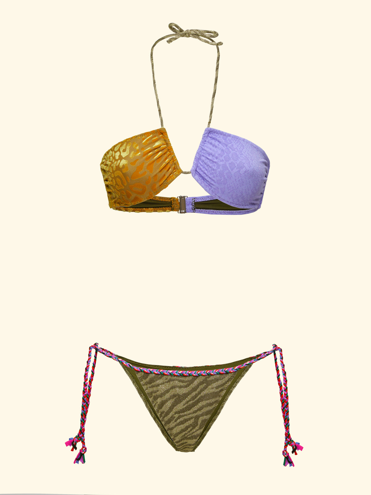 Image of Bikini Donna F**K Fascia con Slip Regolabile Multicolor SW0151-MC