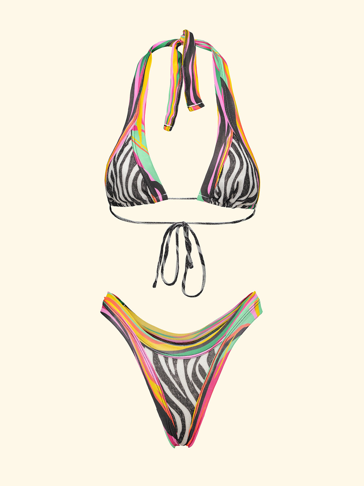 Image of Bikini për femra F**K Tringolo e lartë me Slip American Fixed Fantasy SW0170X10