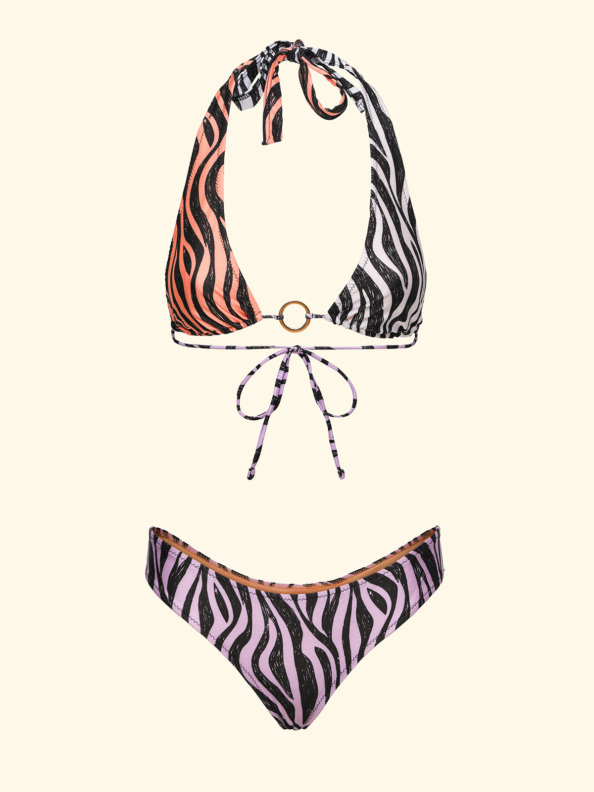 Image of Bikini për femra F**K Trekëndëshi i lartë me Slip Pantallona të shkurtra fantastike SW0180-X10