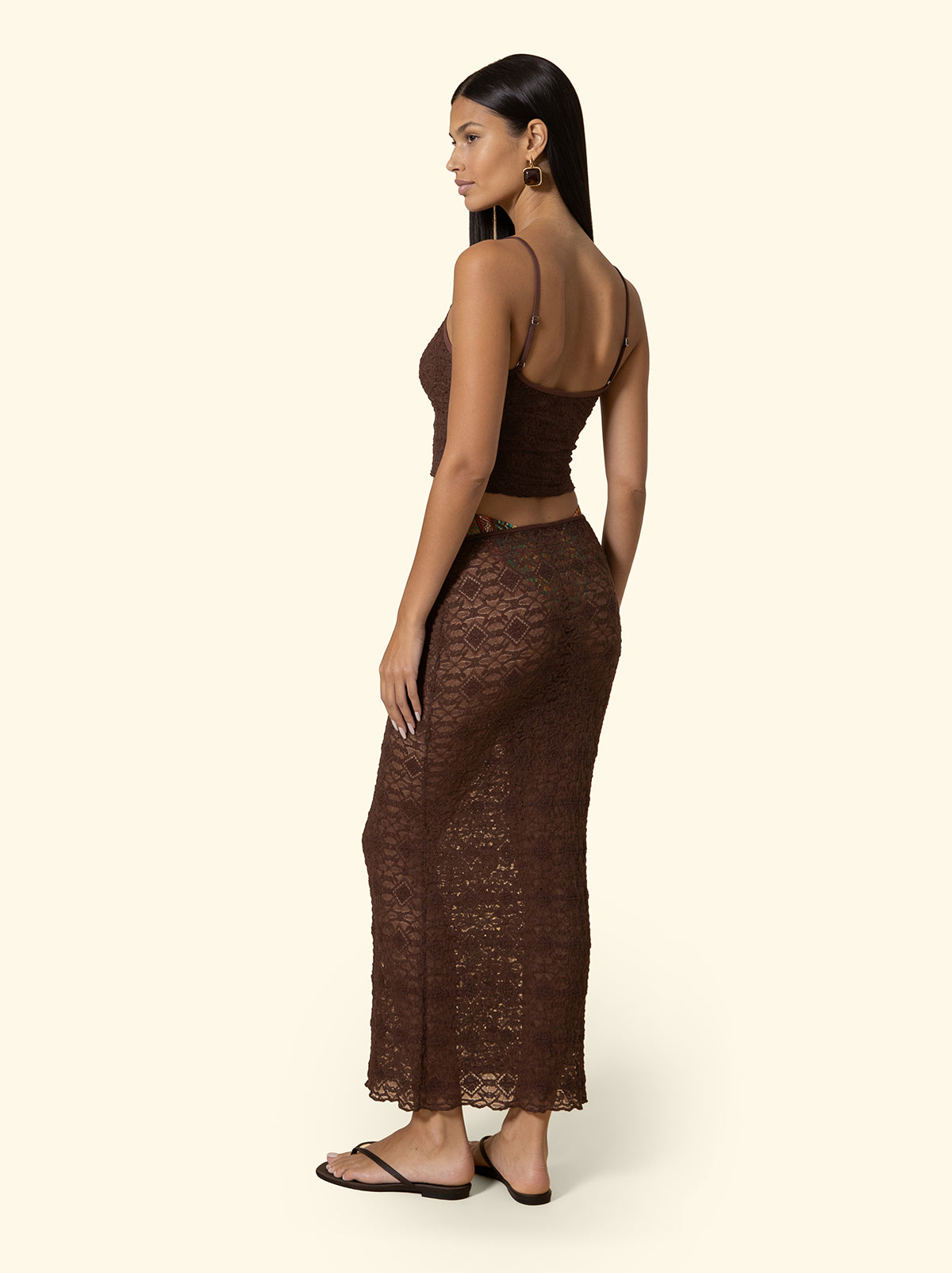 Top corto para mujer F**K Marrón SW0207-BN