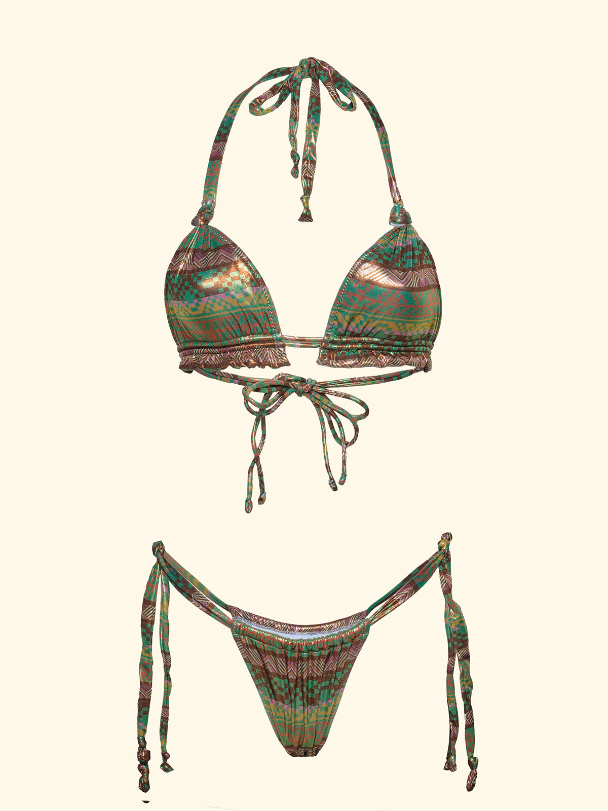 Image of Bikinis pour femmes F**K Triangle avec Slip réglable Fantasia SW0255-X15