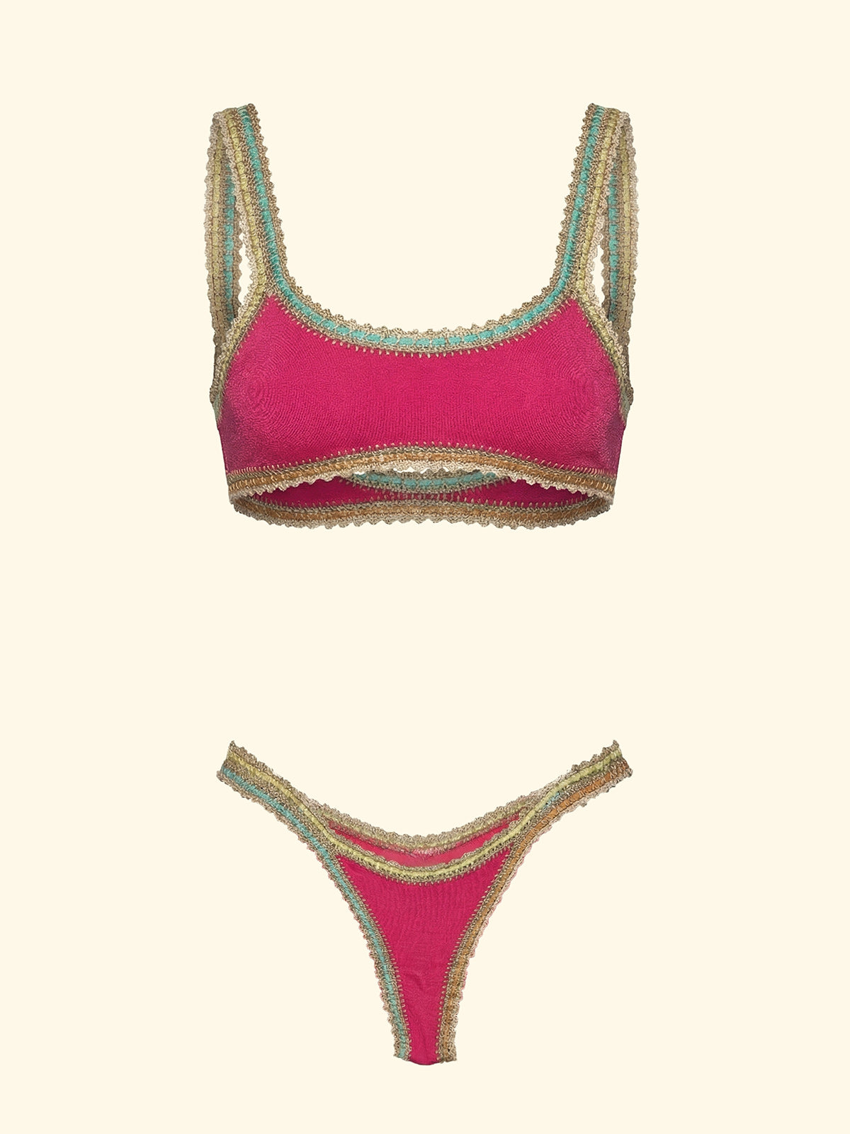 Kadın Bikinileri F**K Şununla başla: Slip Brezilya Sabit Fuşya SW0261-FX