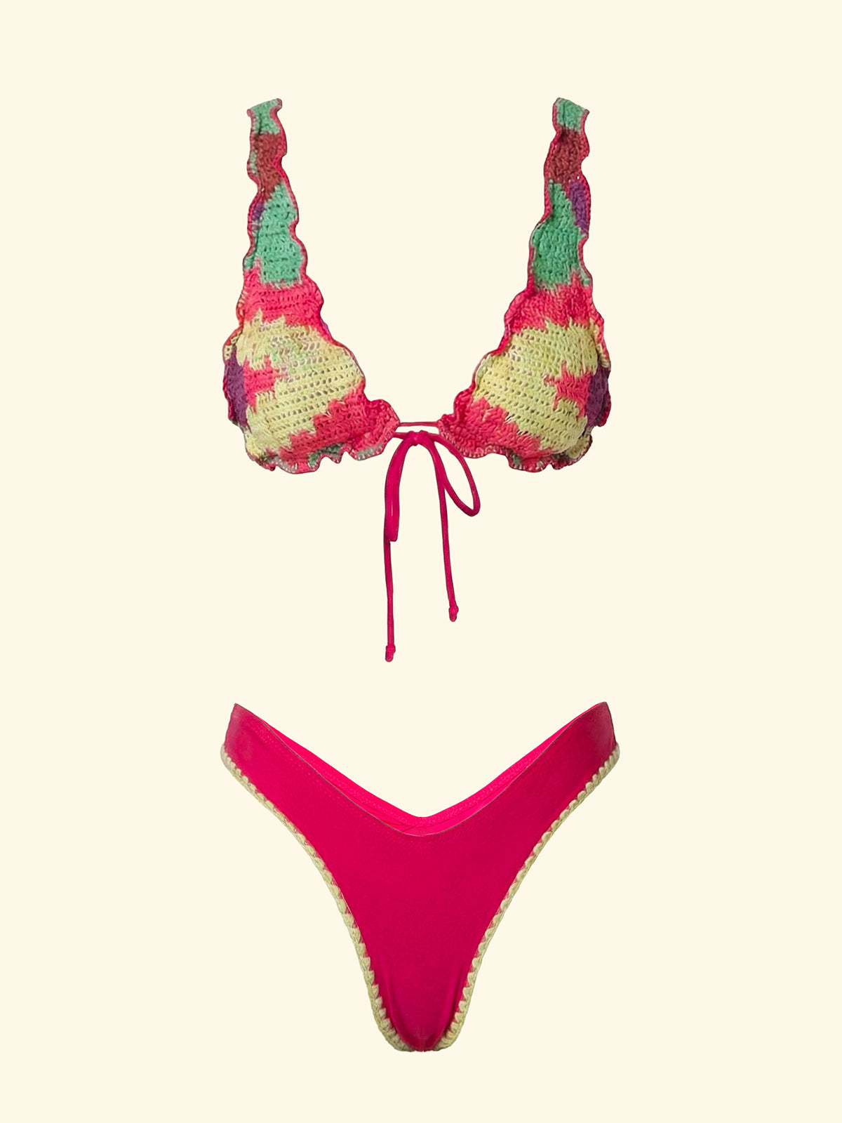 Ženski bikiniji F**K Visoki trokut sa Slip Američka fiksna fantazija SW0291-X13