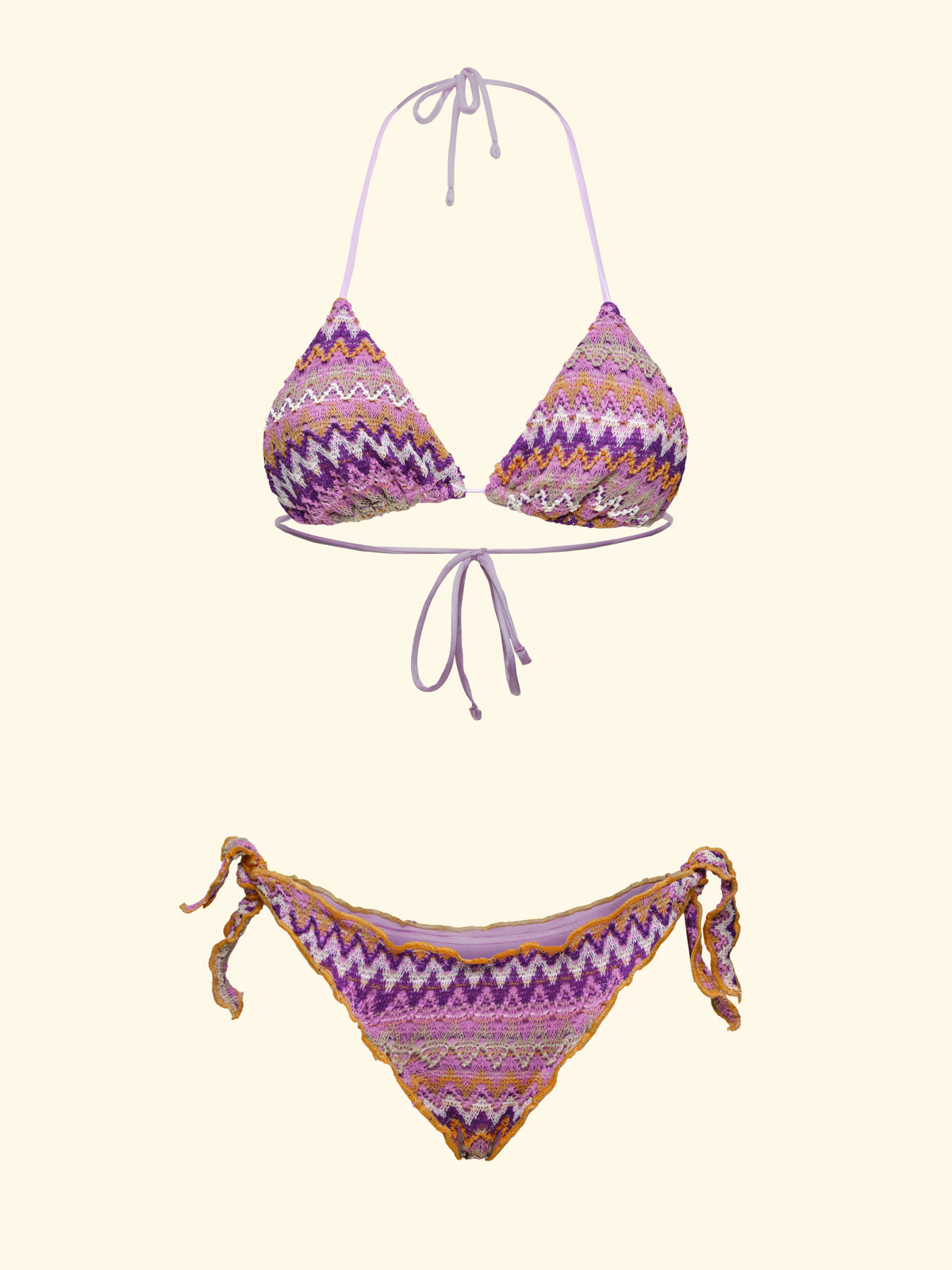 Image of Biquínis femininos F**K Triângulo com Slip SW0294-MC Multicolor Ajustável