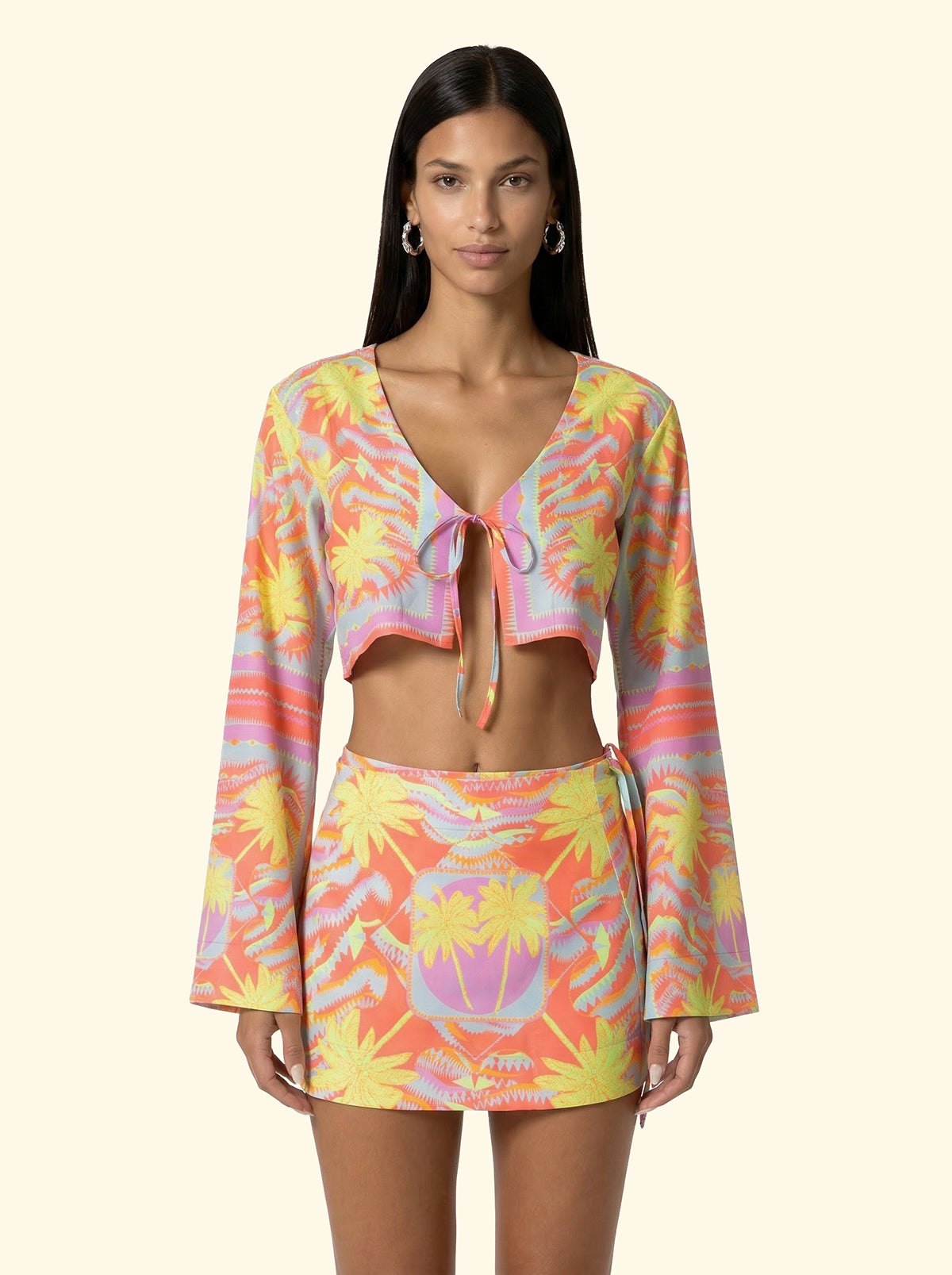 Women's long sleeve crop top F**K Fantasy SW0336-X26