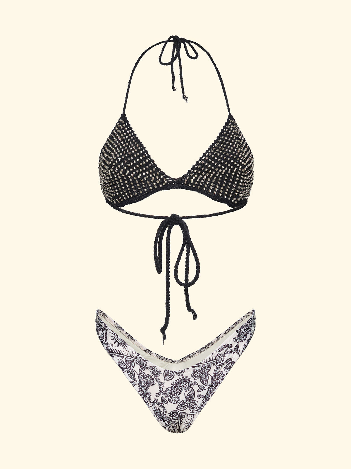 Image of Bikini Donna F**K Triangolo con Slip Americano Fisso Fantasia SW0401-X36