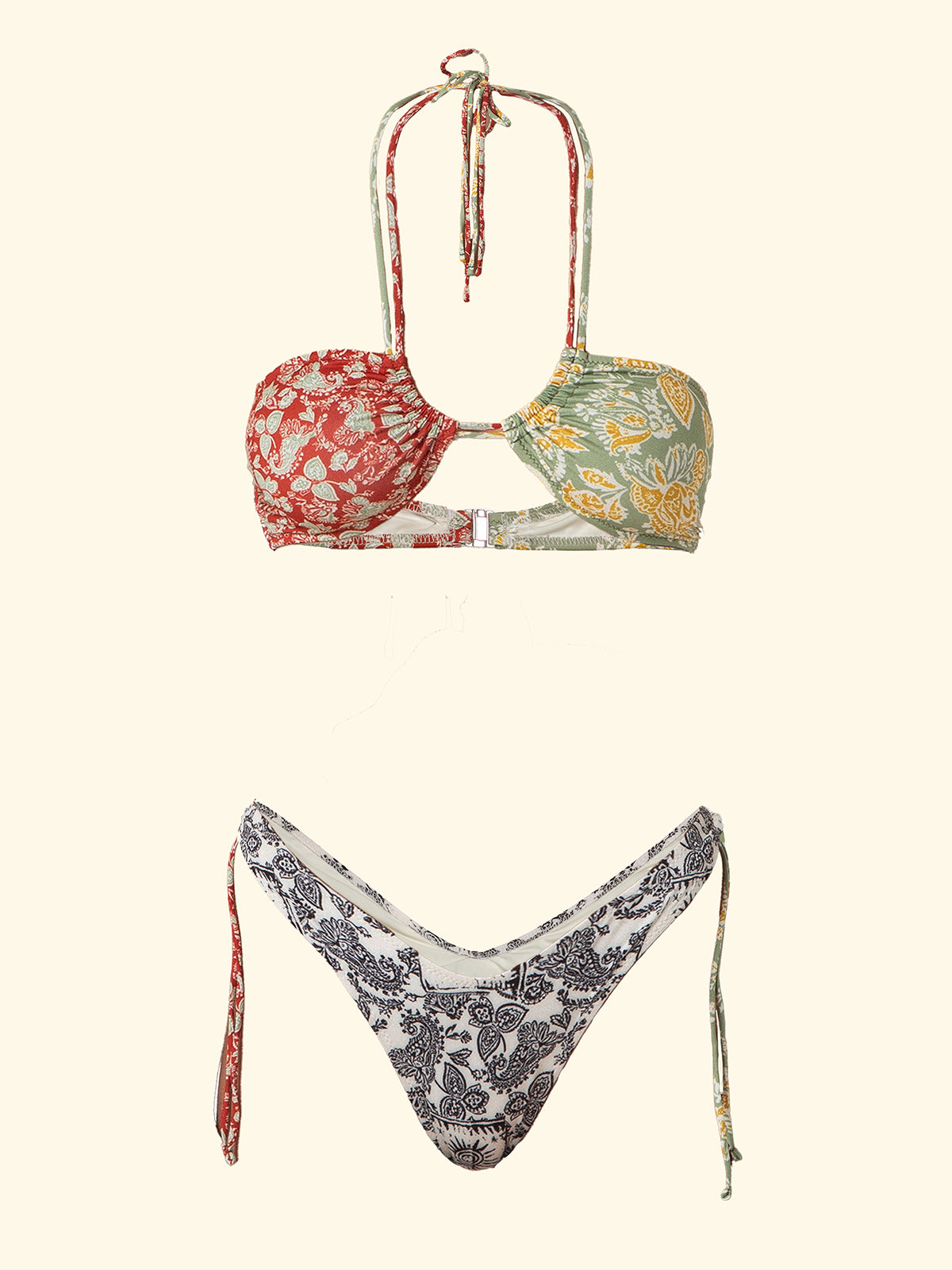 Image of Bikini Donna F**K Fascia con Slip Americano Fisso Fantasia SW0411-X45