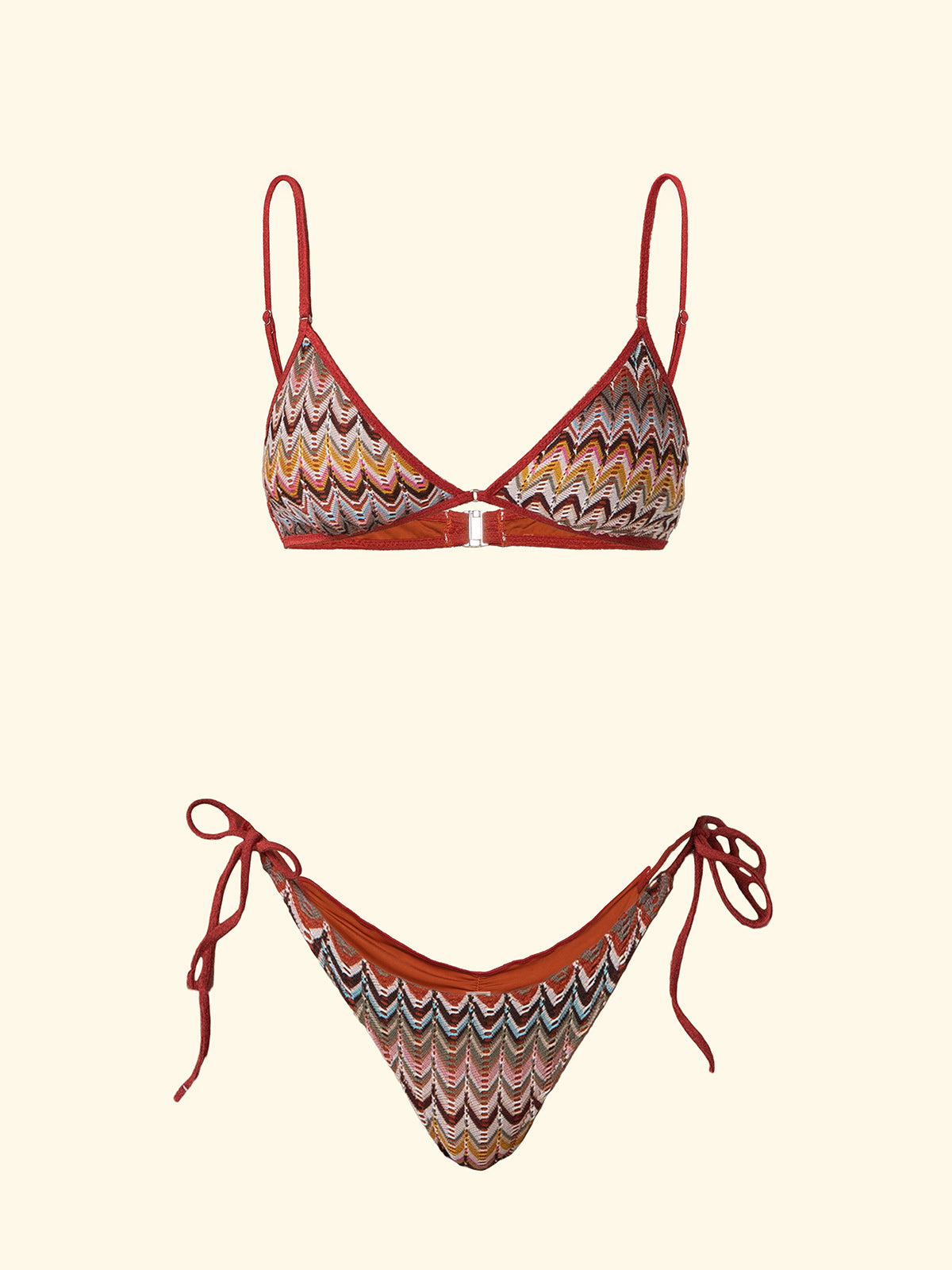 Bikini Donna F**K Top Fisso con Slip Regolabile Fantasia SW0421-RU