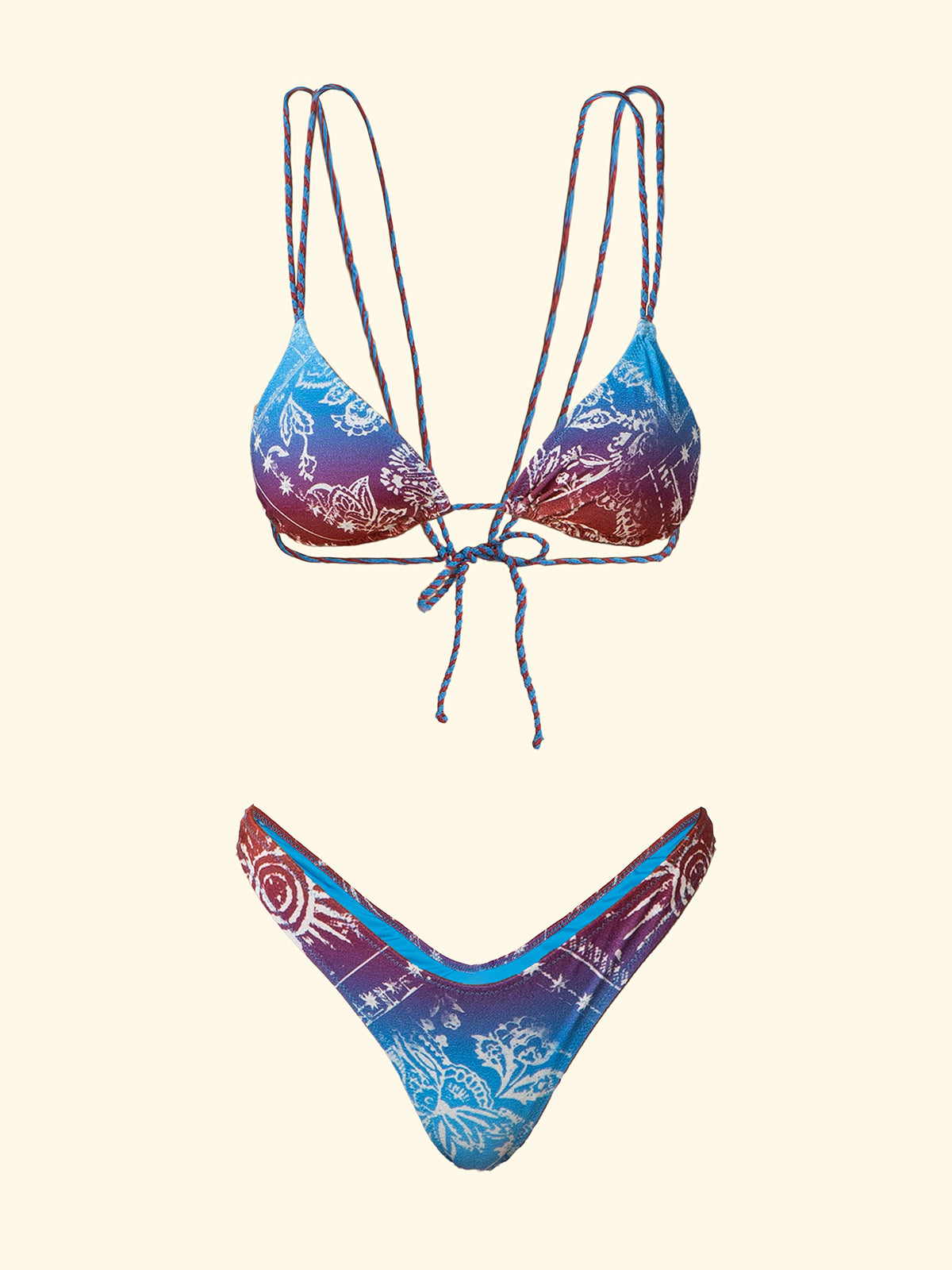 Image of Ženski bikiniji F**K Trokut sa Slip Fiksna američka fantazija SW0440-X40