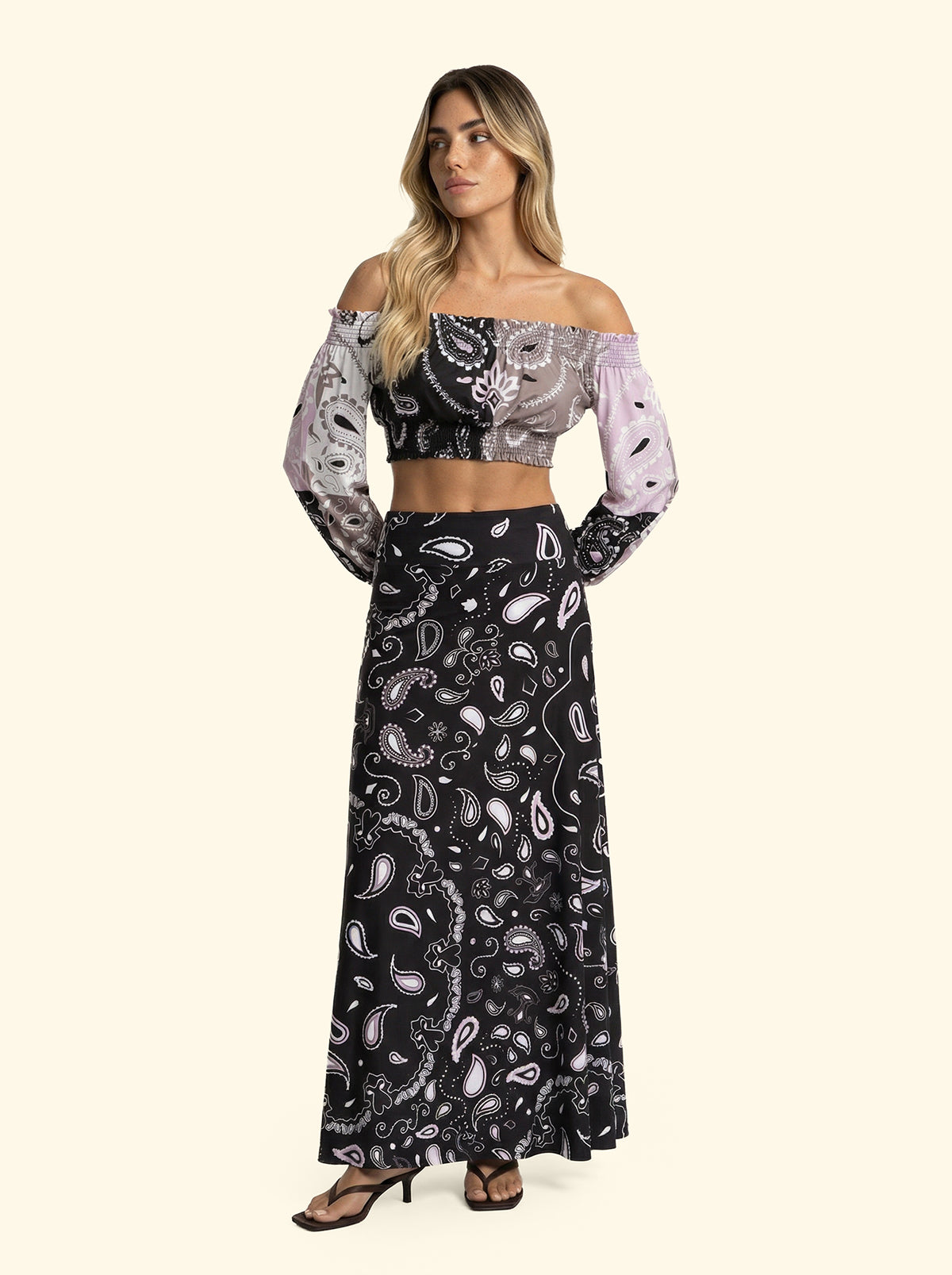 Top curto feminino de manga comprida F**K Fantasia SW0517-X55