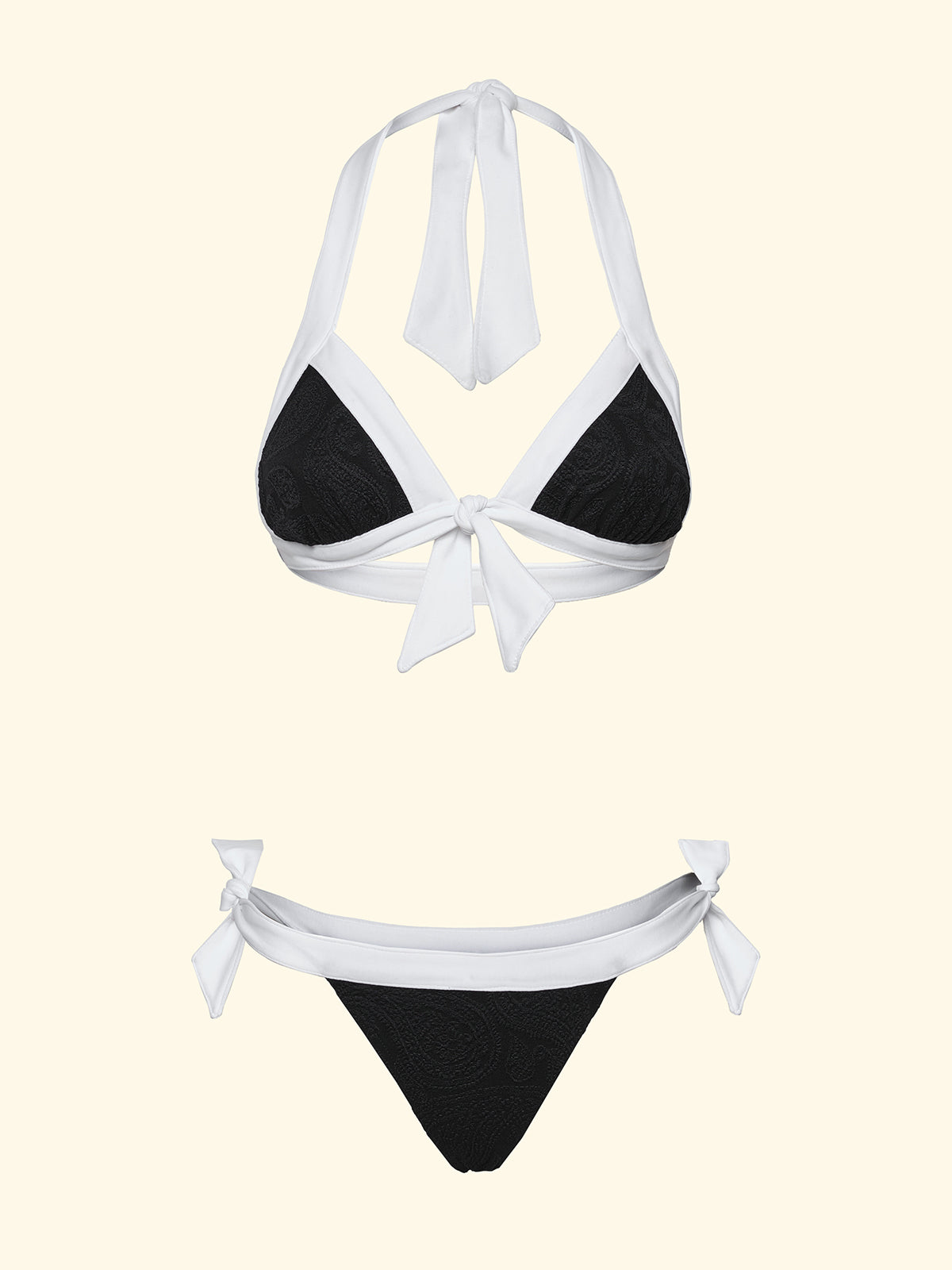 Bikini Donna F**K Triangolo con Slip Regolabile Nero SW0530-BK