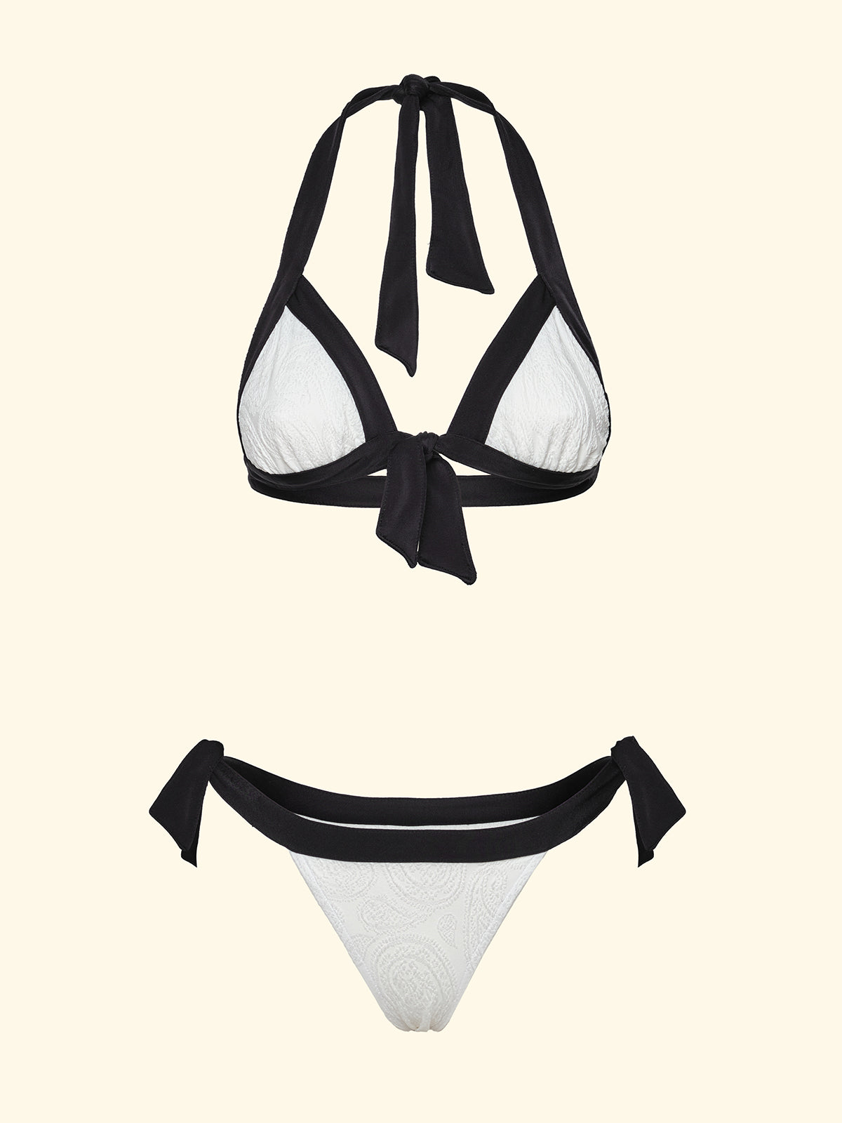 Bikini Donna F**K Triangolo con Slip Regolabile Bianco SW0530-WH