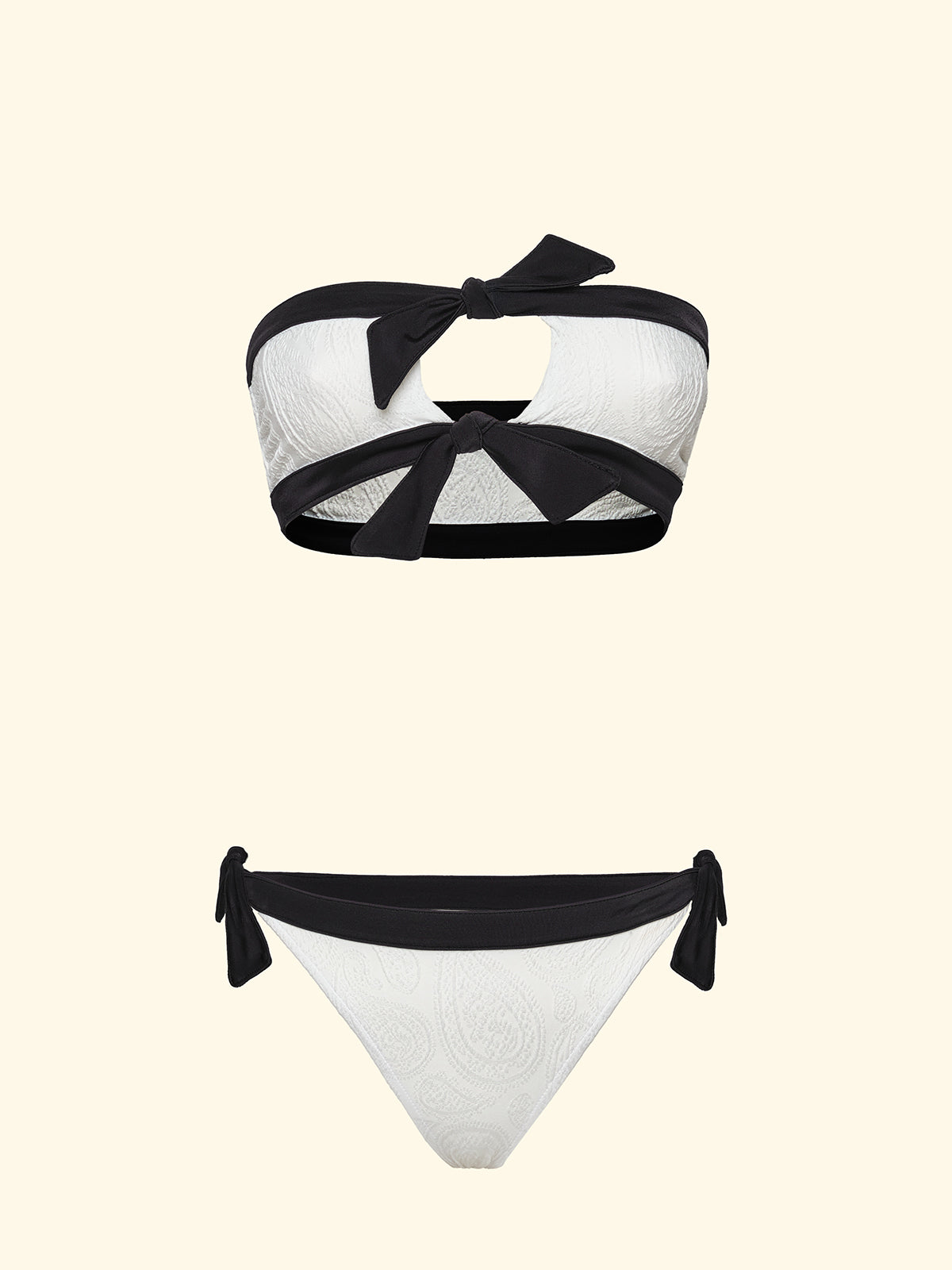 Women's Bikinis F**K Band with Slip Adjustable White SW0531-WH